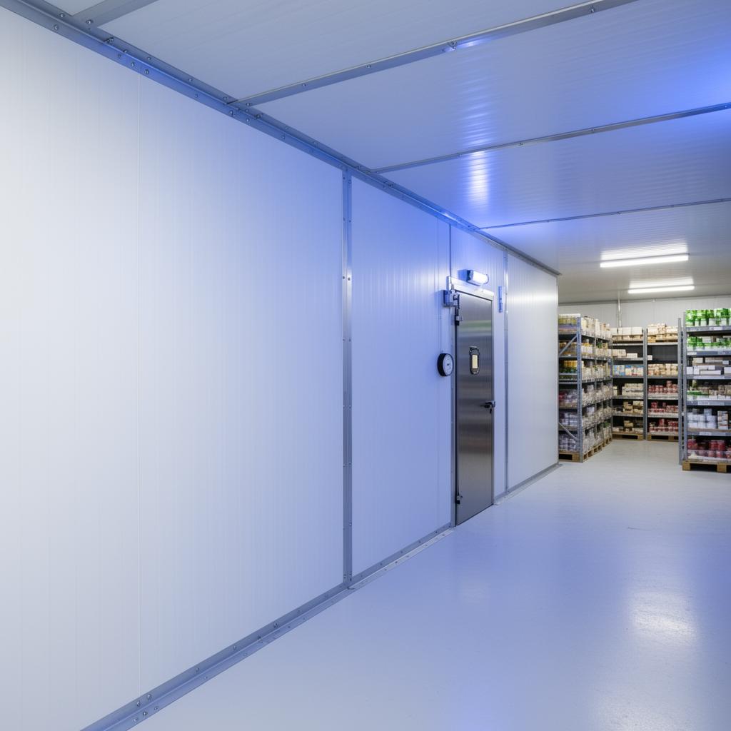 Cold room interior lined with PUF panels